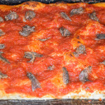 TOMATO PIZZA WITH ANCHOVIES